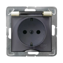 Socket outlet Ospel GPH-1YS/m/27/d IMPRESJA White Screwed terminal Plastic IP44