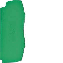 Endplate and partition plate for terminal block Hager KWE18GR Green