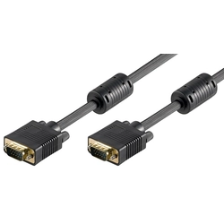 VGA cable Goobay M / M Gold black - 15m