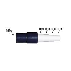 Transition for condensate pipe Tecnosystemi, from flexible to hard (quick connection) Ø20-20-18-16-14