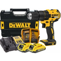 DeWalt DCD777D2K-QW cordless drill driver with chuck 18 V | 26 Nm/65 Nm | Carbon Brushless | 2 x 2 Ah battery + charger | TSTAK in a suitcase