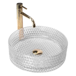 Countertop washbasin Rea Cristal transparent - In addition 5% code discount REA5