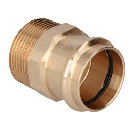 Adapter nipple, external thread,18 x 1/2 bronze B Press Gas