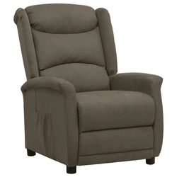A folding dark gray armchair, covered with microfiber