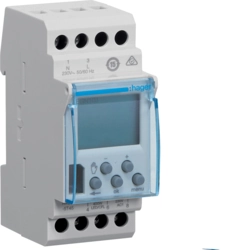 Digital time switch for distribution board Hager EGN103 DIN rail AC Change-over contact IP20