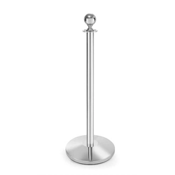Silver chrome-plated barrier post