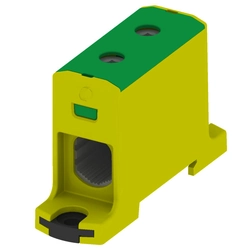 Feed-through terminal block Simet 89713009 Screw connection Screw connection DIN rail (top hat rail) 35 mm Thermoplastic Green