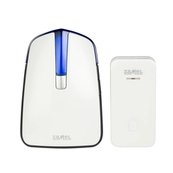 Battery wireless doorbell with hermetic button range 100m, Rumba ST-370, White and black