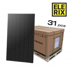 ELERIX Solární panel Mono Half Cut 500Wp 132 článků, (ESM-500S), Paleta 31 ks, Černá