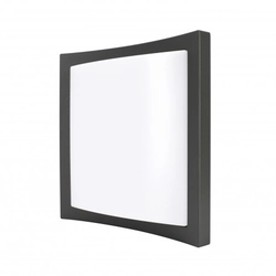 Ceiling-/wall luminaire Bemko C25-EL1-P-020GR-4K Grey Plastic, opal IP65