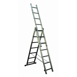 Ladder 3x7 steps, 3-piece 4.16m