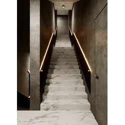 Marble stair tiles with GRAY VEIN, GRAY STREAM 100x30 HIGH GLOSS