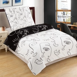 Face micro plush bedding,140 x 200 cm