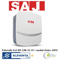 FALOWNIK SAJ 2500W, SAJ R5-2,5K-S1-15, 1-fazowy 1xMPPT  SAJ 2,5 kW+ moduł komunikacyjny eSolar AIO3 