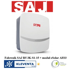 FALOWNIK SAJ R5-3K-S1-15, on grid SAJ 3000W, 1- fazowy, 1x MPPT +moduł komunikacyjny eSolar AIO3 (WIFI/ETHERNET)