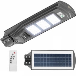 Farola solar con sensor de movimiento y crepuscular 60 LED 300 EN PILOTO