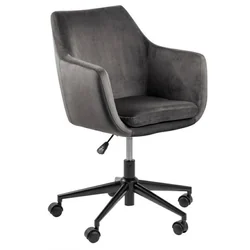 Fauteuil de bureau à roulettes gris Nora VIC