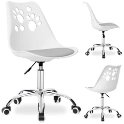 Fauteuil pivotant gris blanc Grover