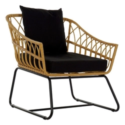 Záhradná stolička DKD Home Decor Kovový ratan (76 x 58 x 80 cm)