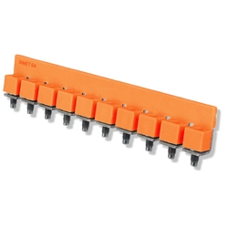 Cross-connector for terminal block Simet 18521108 Transverse connector Screwable Orange