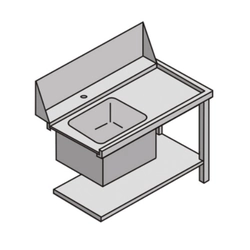 Dishwasher loading table with COOKPRO sink compartment 450020001 450020001