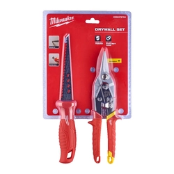 Shears for cutting sheet metal + knife for plaster and dry walls Milwaukee