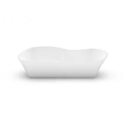 Aura Amida stone washbasin, 68x27 cm, white