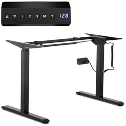 Rámový rám psacího stolu s elektrickým nastavením výšky 73-123 cm do 80 kg ČERNÁ