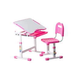 Desk and chair - adjustable Sole Pink set