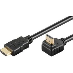 PremiumCord HDMI + Ethernet cable, gold-plated, 90 °, 1m