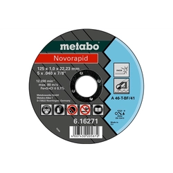 125x1,0x22,23 cutting disc Metabo Novorapid Inox (H) 616904000 10pcs / pack, 616904000