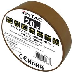 Izolační páska Entac 0,13x19mm Hnědá 20m
