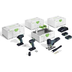 Festool elektroinstrumentu komplekts bezvada kombinētais komplekts — montāžas TID 18/TXS 18/PSC 420/TB M 137 (578026)