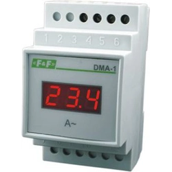 F&F ampērmetrs 1-fazowy digitālais modulārs 0-20A tiešajam mērījumam (DMA-1)