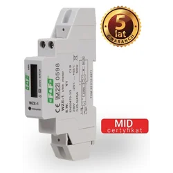 F&F Eenfasige energieverbruiksteller/indicator 45A (WZE-1)