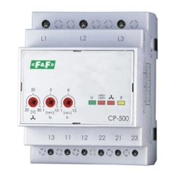 F&F Įtampos stebėjimo relė 3-fazowy 2P 2x8A 3x500V 150-210V AC be N CP-500