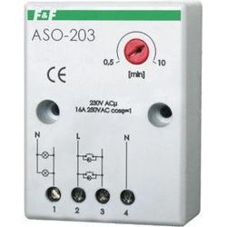F&F Kāpņu taimeris ar pretbloķēšanas ierīci 16A 0,5-10min 24V AC (ASO-203)