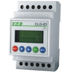 F&F Licznik czasu pracy TH35 24-264V AC/DC programowalny CLG-03