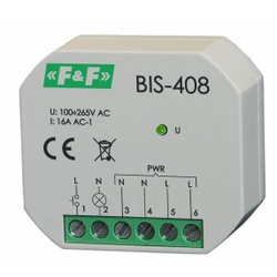 F&F Przekaźnik bistabilny 1NO 16A 100-265V AC IP20 - BIS-408