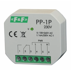 F&F Przekaźnik elektromagnetisk 1P 16A P/T - PP-1P 230V