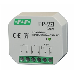 F&F Przekaźnik elektromagnetyczny 2Z 16A P/T - PP-2ZI 230V
