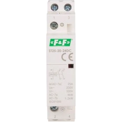 F&F Stycznik modułowy montaż na szynie styki 2R 25A 24V DC ST25-02-24DC