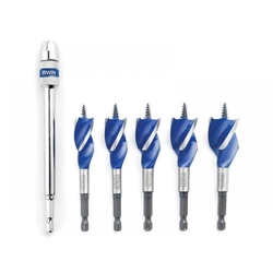 SET OF DRILLS FOR WOOD BLUE GROOVE 6 pcs.IRWIN