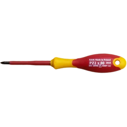 SCREWDRIVER INSULATED SCREWDRIVE 1000V FOR ELECTRICIAN CROSS PZ1 x 80