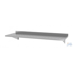 Stainless steel shelf with fixed bracket, perforated shelf, 1000x300 mm