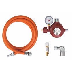Gas connection kit 50 mbar regulator + 1.5 m hose