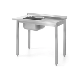 Table with a single-chamber pool - chamber height h = 400 mm, dimensions 1200x600x850 mm