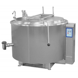 Fierbător de gătit pe gaz cu încălzire indirectă | rotund | umplere automată | 48 kW | 500 l | 1320x1330x1180 mm | RQK-501GR