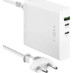 Fiksēts lādētājs Fiksētā uzlādes stacija 2xUSB-C/1xUSB, GaN, PD 3.1 atbalsts, 140W | FIXCG140-2C1A-WH