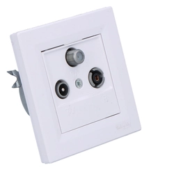 Final RTV-SAT socket 1dB, white ASFORA